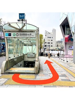 リマクゼーションサロン トウキョウスタジオ 原宿店(RE膜XATION SALON TOKYO studio)/アクセス1