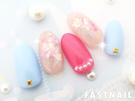 カラフルオーロラネイル