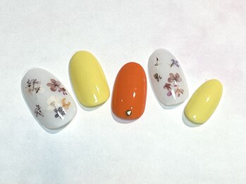 リーブルーム/押し花風ネイル