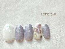 ルークネイル(LUKE NAIL)/ぷっくり紫陽花ネイル
