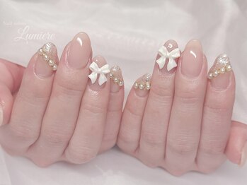 ネイル ルミエール 名古屋伏見店(Nail Lumiere)/リボンネイル　フィルイン伏見