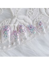 たゆ ネイル(たゆnail)/パープルラメグラデーション