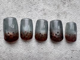 大人ハートグラデネイル