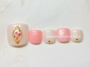 フェリーチェ(nail salon＆school felice)/フットネイル/定額制9900円/瑞江