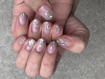 サニエプラス(Sagnier+)/シルバーミラーのクリアネイル