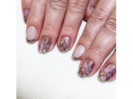 メタルピンク　ミラーネイル