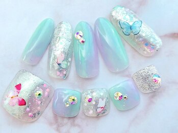 ラルネイル 大宮(Lull. nail)/#春フットデザイン#フットネイル