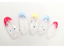 ビーケア 自由が丘店(B.care)/もこもこフレンチネイル￥6480
