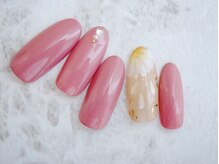 ラルネイル 大宮(Lull. nail)/＊手描きフラワー＊ワンカラー＊