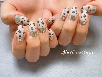 ネイルコテージ(Nail cottage)/レオパード×ミラー