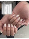 ミルキーホワイト/艶出しネイル