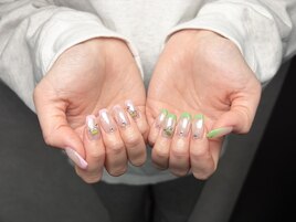 ミラーネイル フレンチネイル