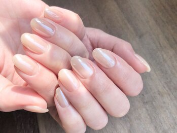 ネイルワン アイラッシュ エムアンド(nail One eyelash m&)/ヌーディーカラーにミラー☆