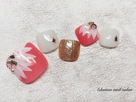 花柄Footネイル