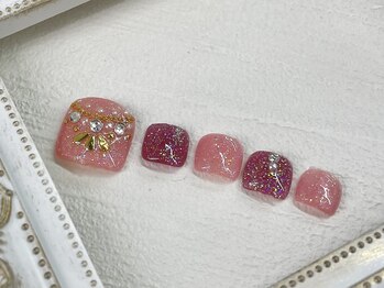 ラスターネイル(Luster nail)/キラキラピンクネイル☆