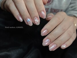 ワンカラー　オーロラネイル