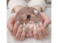 スーパーガール(supergirl)/シンプルデザインネイル