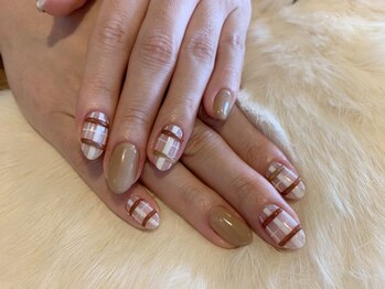 カバー(COVER)/秋冬人気 チェック柄ネイル