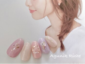 アグニークリッシェ(Agunik Riche)/【押し花ネイル】
