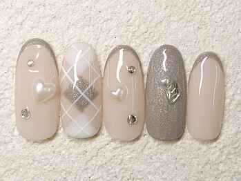 リノ ネイル(Rino nail)/12月新作ヌーディーグレー712e2