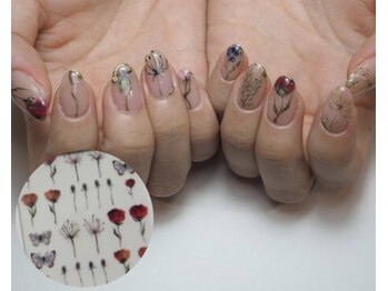 ミーナネイル(miinanail)の写真/【広島希少】 繊細な手描きデザインx圧倒的な技術力と再現力。たらしこみ・刺繍・フラワーで理想の指先に