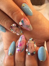 ネイルサロン ティプレシャス(T Precious)/ストーンで囲みネイル☆