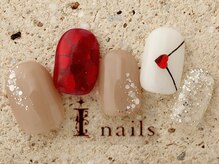 アイネイルズ 町田店(I nails)/シンプルハートレター　8480円