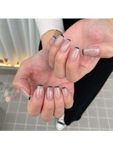 ミントリーフ バイ リート(Mint leaf by Reat)/ネイビーフレンチ