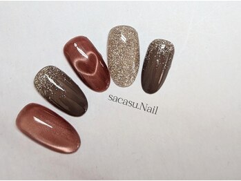 サカスネイル(sacasu.nail)/シンプルコース/バレンタイン