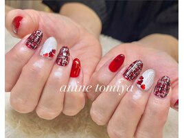 レッドデザインネイル