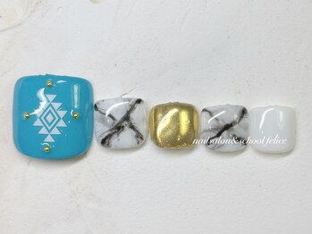 フェリーチェ(nail salon＆school felice)/フットネイル/定額制9900円/瑞江