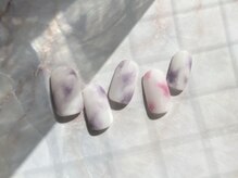 ミーム(meme)/塗りかけ　ニュアンスネイル