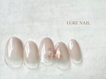 ルークネイル(LUKE NAIL)/キラキラぷっくりホログラデ