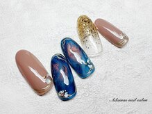 アダマス(Adamas)/マグネットタイダイ柄ネイル