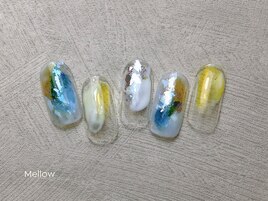 シンプルアート イエロー ブルー