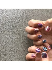 ミラーニュアンスネイル♪
