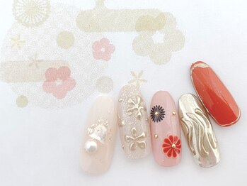 ネイルパティオ 浦和店(nail patio)/お正月ネイル ¥9,980