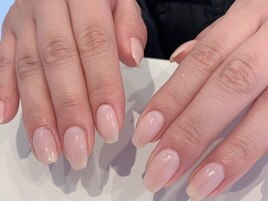 ミラーフレンチホワイトネイル