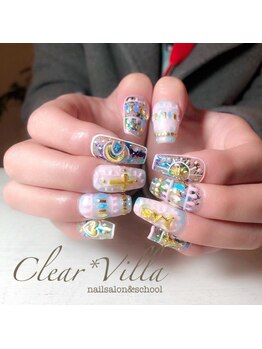 ネイルサロンクリアヴィラ(nail salon clear villa)/パステルメキシカンネイル