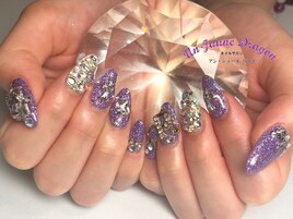 パープル☆ゴテゴテネイル