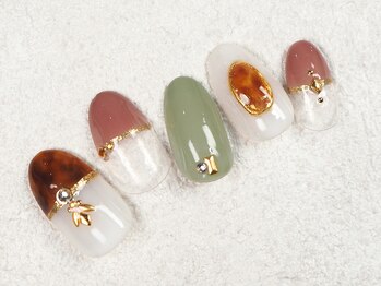 ケージュール(Kjour)/べっ甲ネイル　くすみカラー