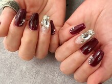 エムスラッシュ ネイル センター北店(M.SLASH)/ボルドーワンホンネイル
