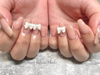 ワンカラー+リボン