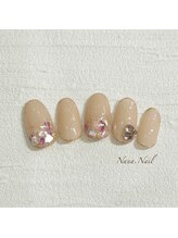 ナナネイル(Nana.Nail)/春を散りばめたニュアンスネイル