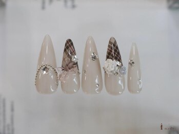 アイネイルズ 横浜WEST店(I-nails)/チェックリボン¥11500