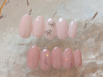 ピンクベージュネイル¥6500