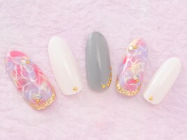 ふんわりフラワーネイル