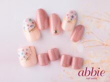 ネイルサロンアビー 北千住店(abbie)/フローラル◇上¥13662/下¥11110