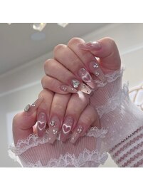 ハートマグネットネイル