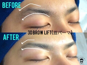メンズサロン 嗜み(tashinami)/眉パーマで薄眉を濃く！